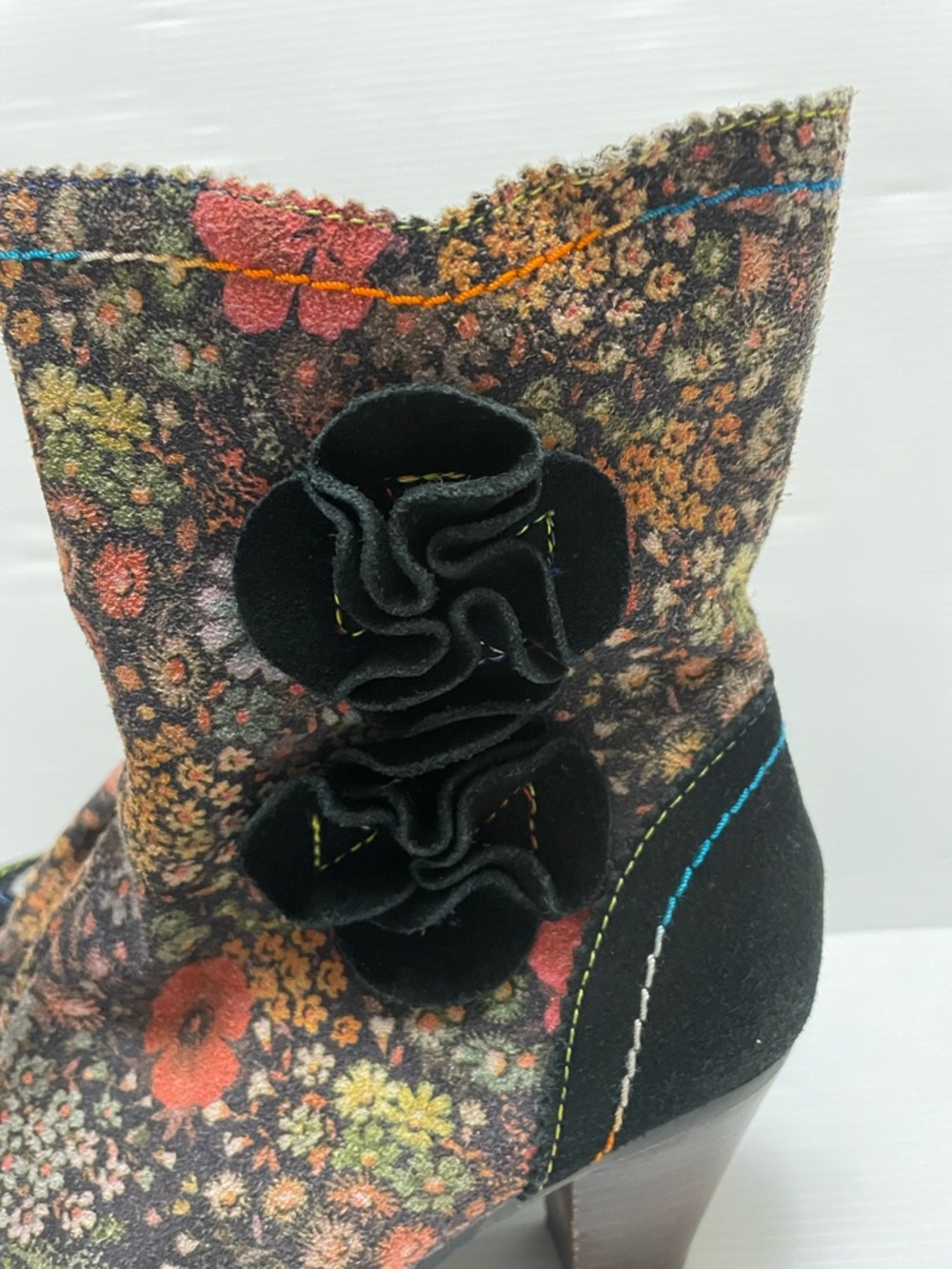 L'Artiste by Spring Step Simonetta Floral Ankle Boots Size EU 36 US 6 - Picture 3 of 11